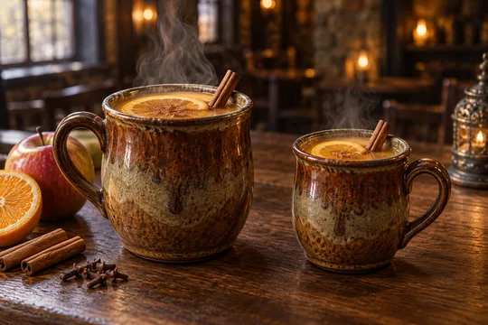 Golden Cauldron: regular-size serving on the left and child-size serving on the right