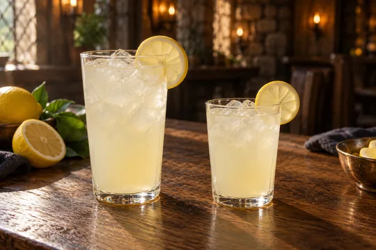 Classic Lemonade: regular-size serving on the left and child-size serving on the right