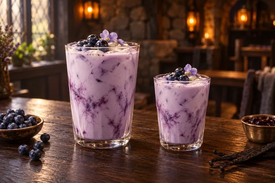 Moon Mouse Milk: regular-size serving on the left and child-size serving on the right