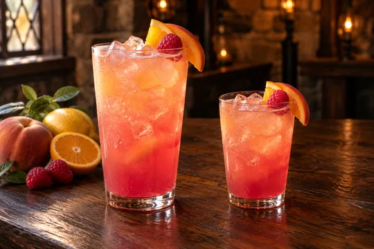 Pixie Punch: regular-size serving on the left and child-size serving on the right