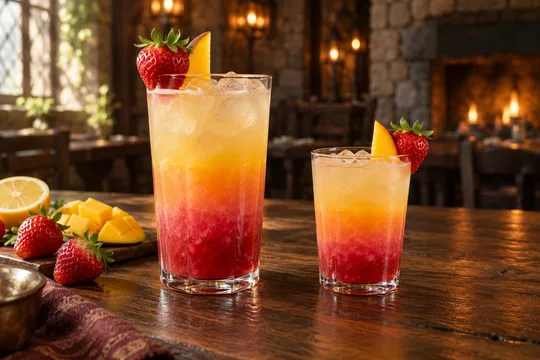 Rainbow Sprite: regular-size serving on the left and child-size serving on the right