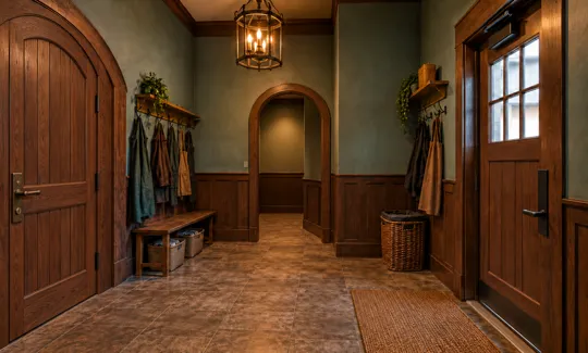 Staff Entrance concept: Entrance-side perspective